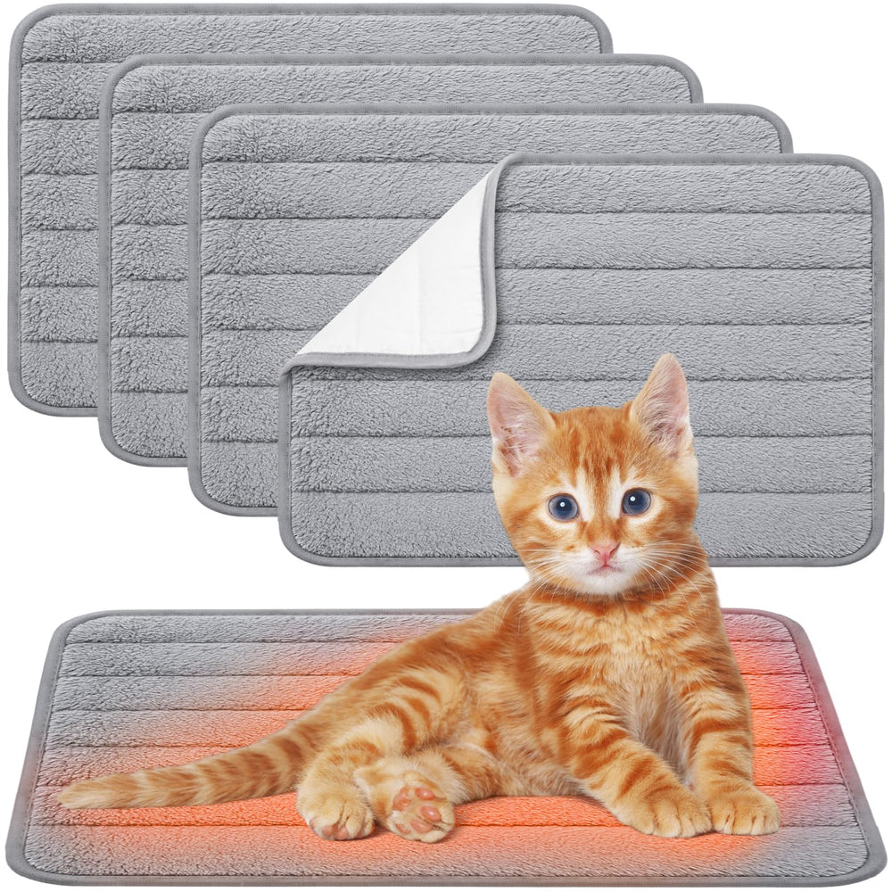 AceOrbit self-warming cat bed grey 16x20 full view Cozy lounging.