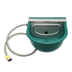 Achicklead automatic water bowl with float valve provides steady outdoor water supply