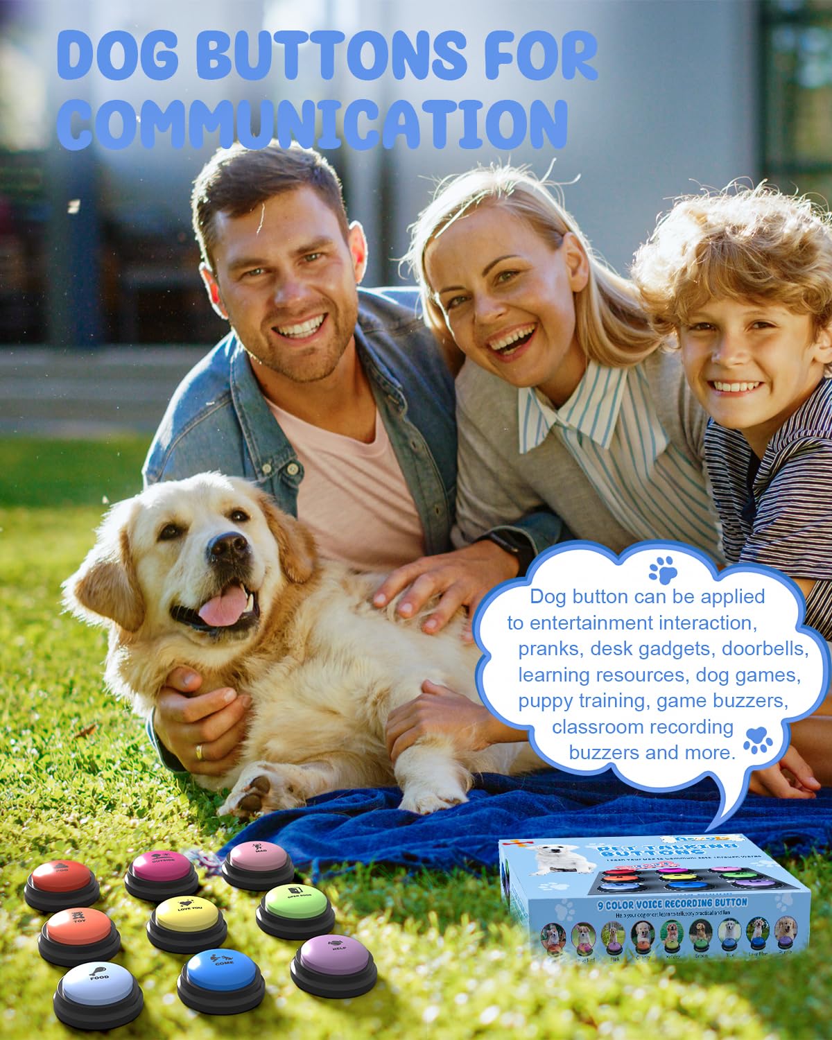 Acools bright color buttons pack encourages learning with varied cues