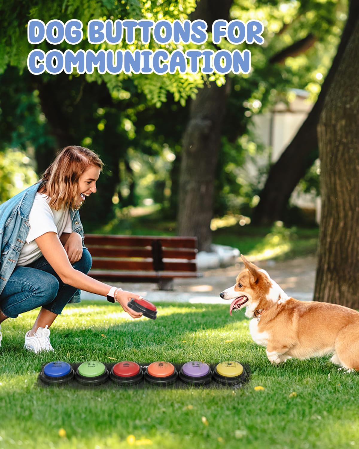 Acools dog-buttons 24 scene stickers to customize prompts and play