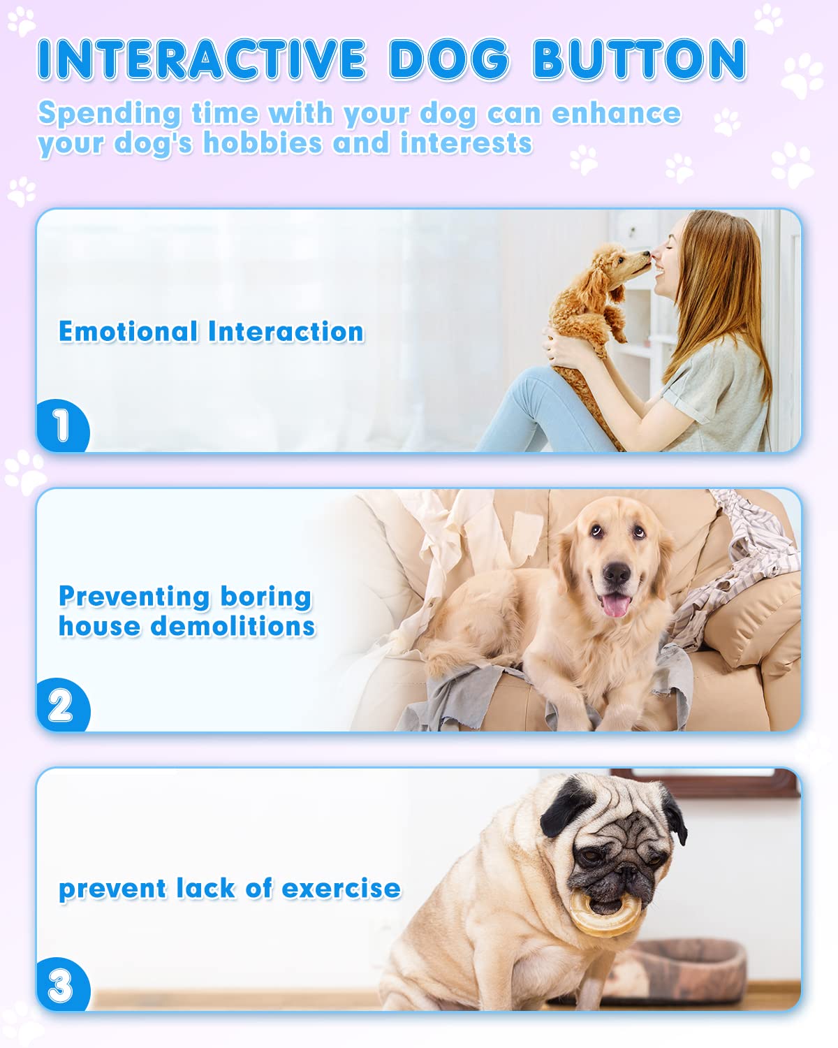 Acools dog-buttons-at-home-training-use demonstrates convenient home training and interaction.