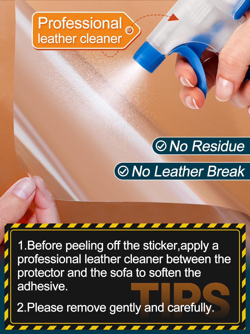 Acostop durable PVC layer protects armrest from cat claws.