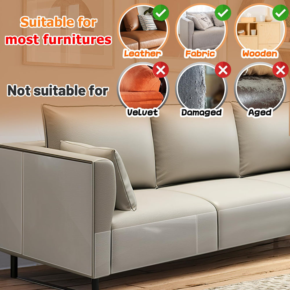 Acostop easy to install cat scratch protector sticks and removes without residue.