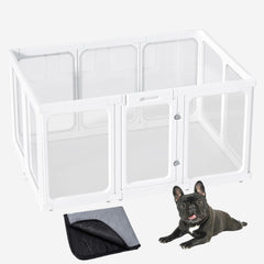 Acrylic Dog Playpen open-panel setup for spacious playtime and visibility