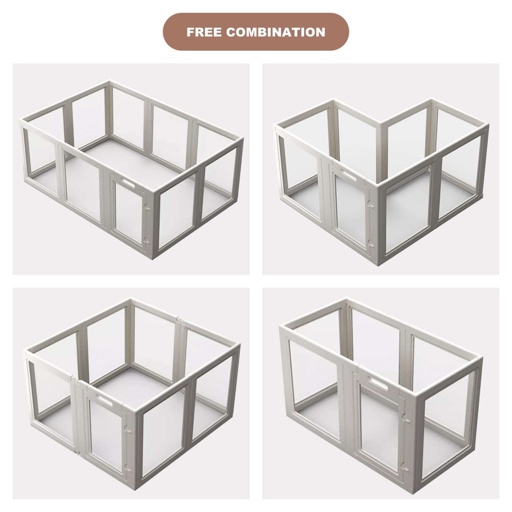 Acrylic Dog Playpen waterproof pad included for clean, comfortable use