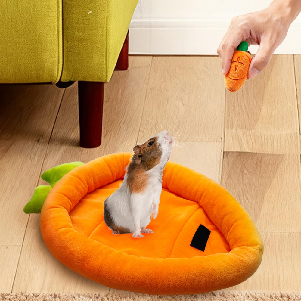 Acsist Bunny Bed non-slip-base keeps it in place on smooth floors.