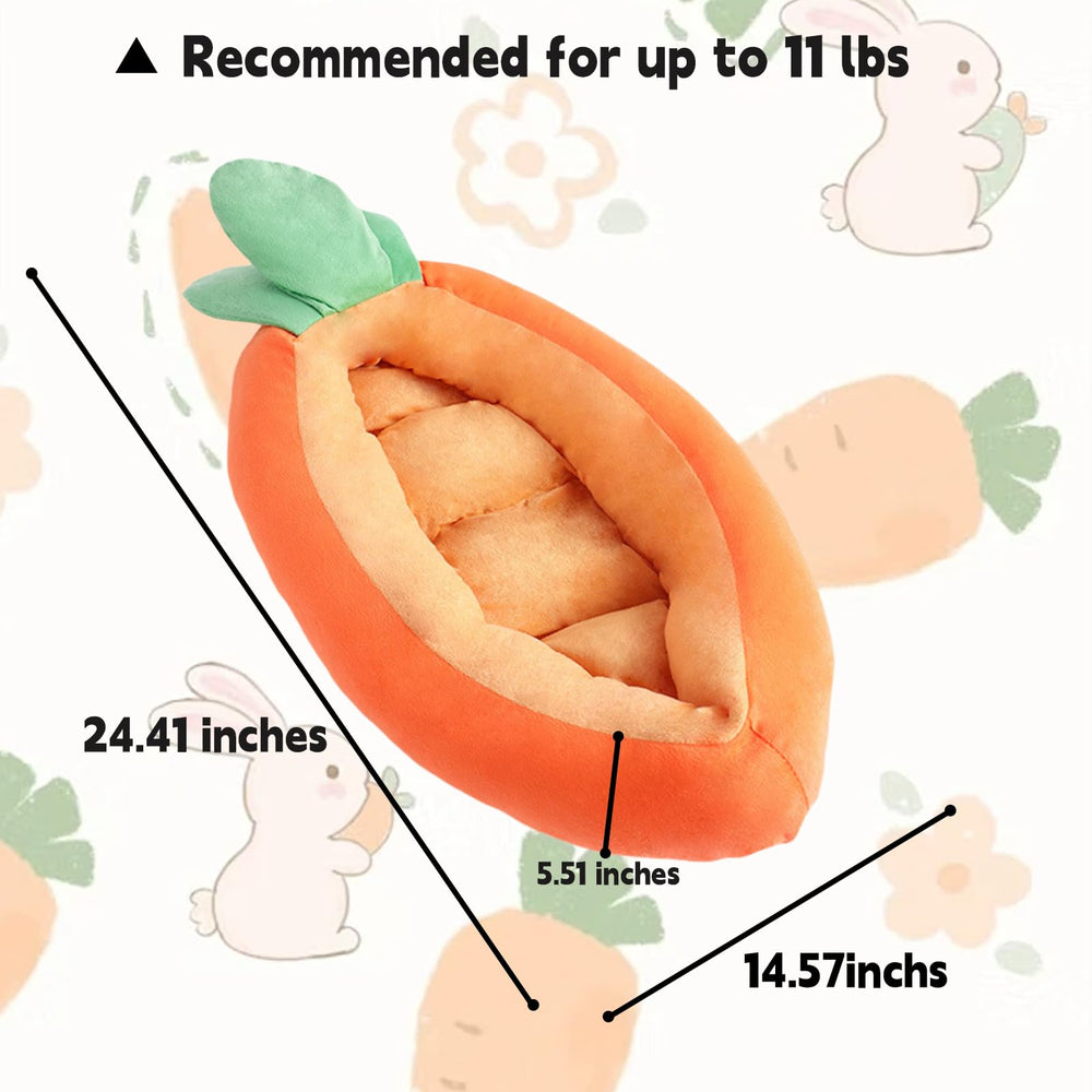 Acsist Bunny Bed raised-edges create secure support for pets during rest.