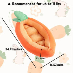 Acsist Bunny Bed raised-edges create secure support for pets during rest.