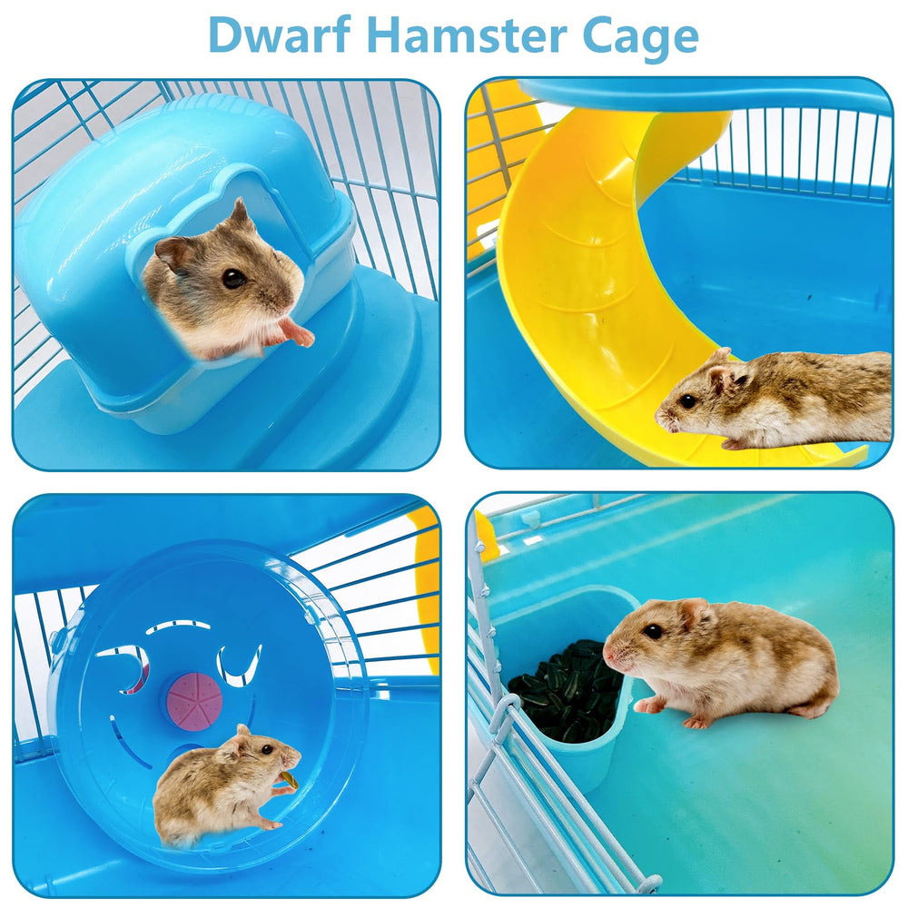 Acsist cage accessories kit includes water bottle, food bowl, and hideout.