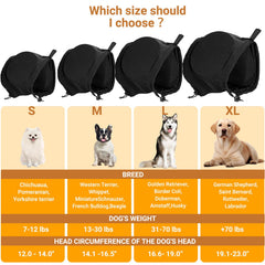 Actaoidesn dog ear muffs with adjustable strap secure a comfortable fit.