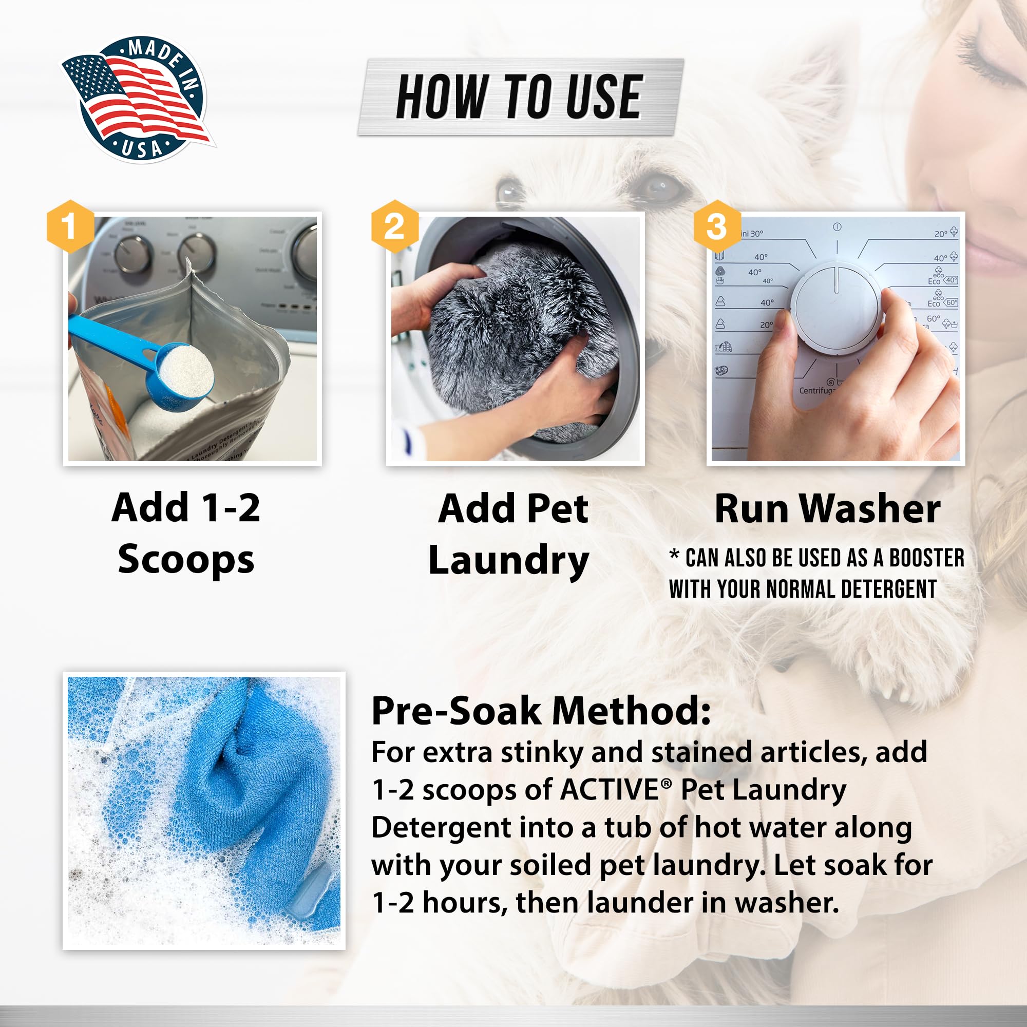 ACTIVE Fresh Laundry After Wash feels odor-free and clean