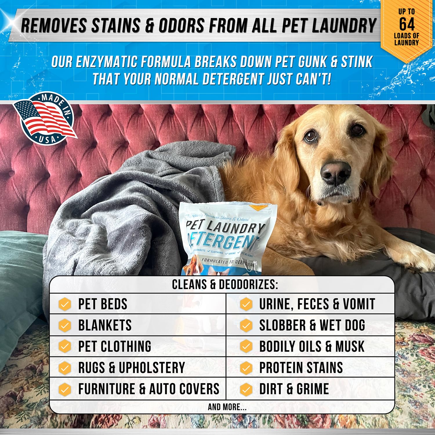 ACTIVE Pet Detergent Scoop demonstrates precise dosing for efficient washing