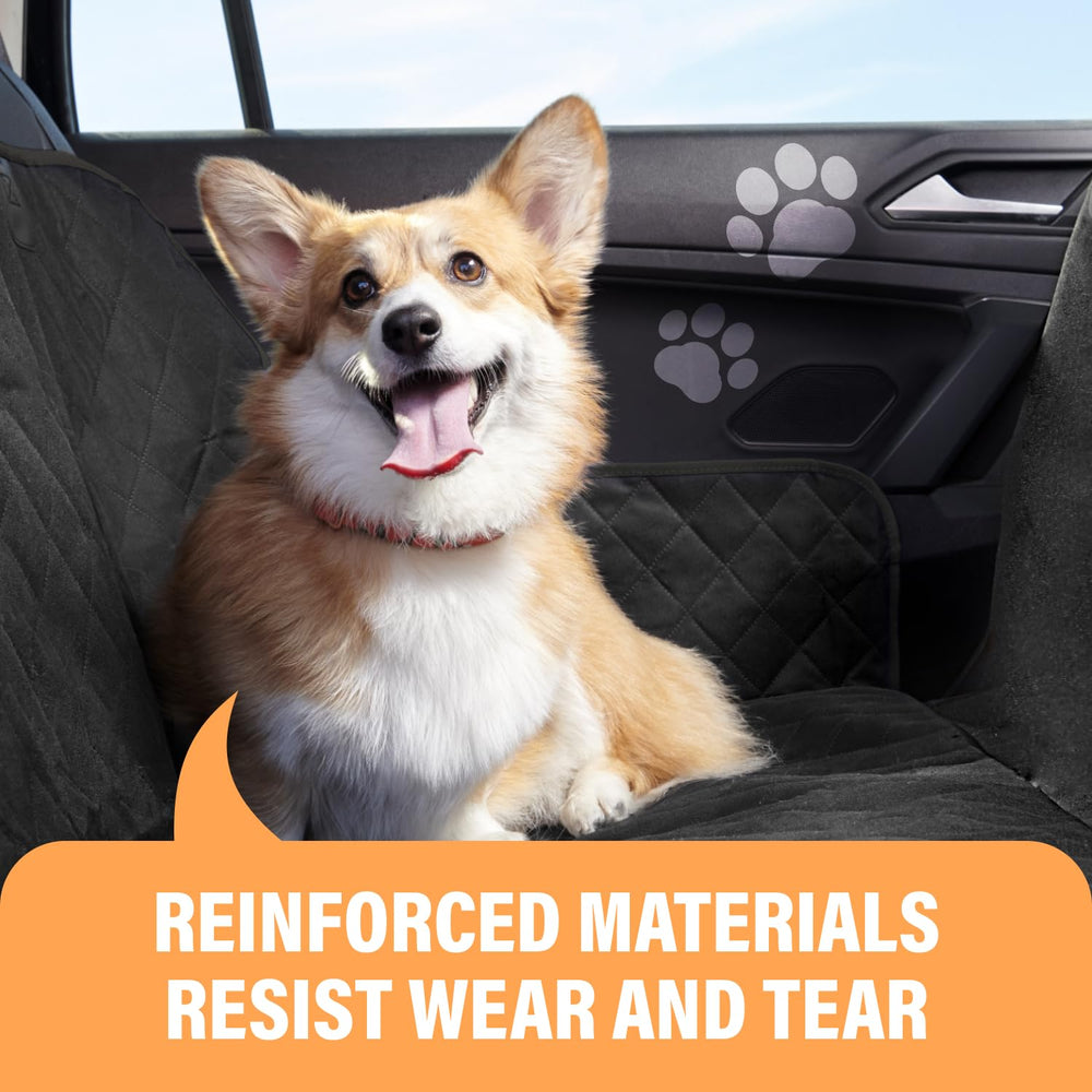 Active Pets dog car hammock side view demonstrates universal fit in vehicles.