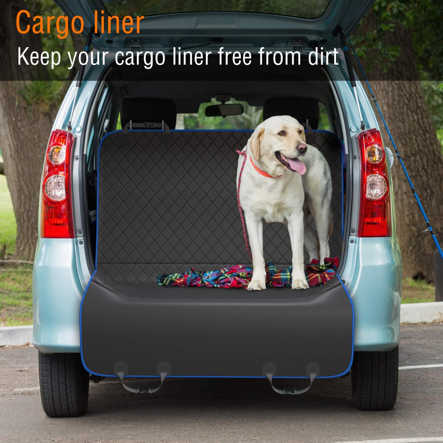 Active Pets Blue Standard Dog Car Hammock seat protection against dirt and drool