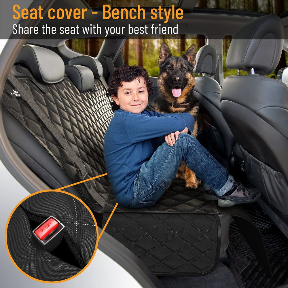 Active Pets dog car seat protector anchors ensure secure fit on rough roads.