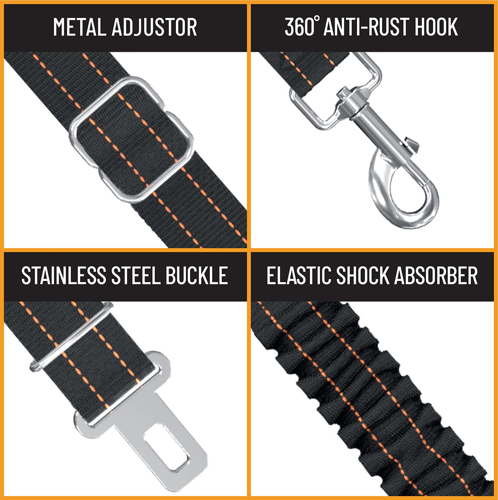 Active Pets dog seatbelt close-up highlights premium materials and long-lasting durability