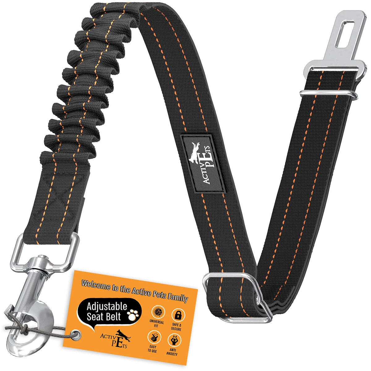 Active Pets dog seatbelt in car shows secure travel for pets
