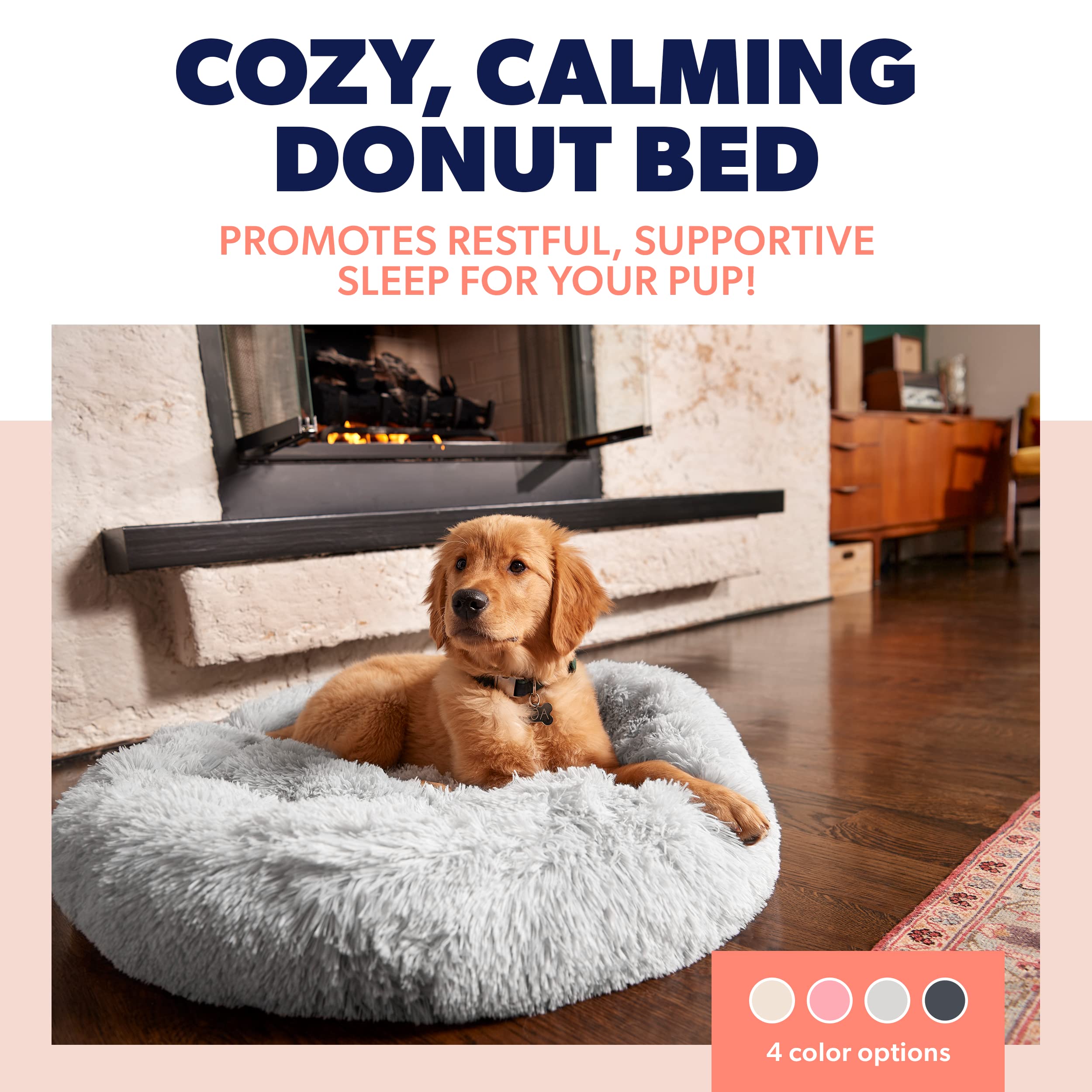 Active Pets donut style bed 36x36 in room use demonstrating placement versatility