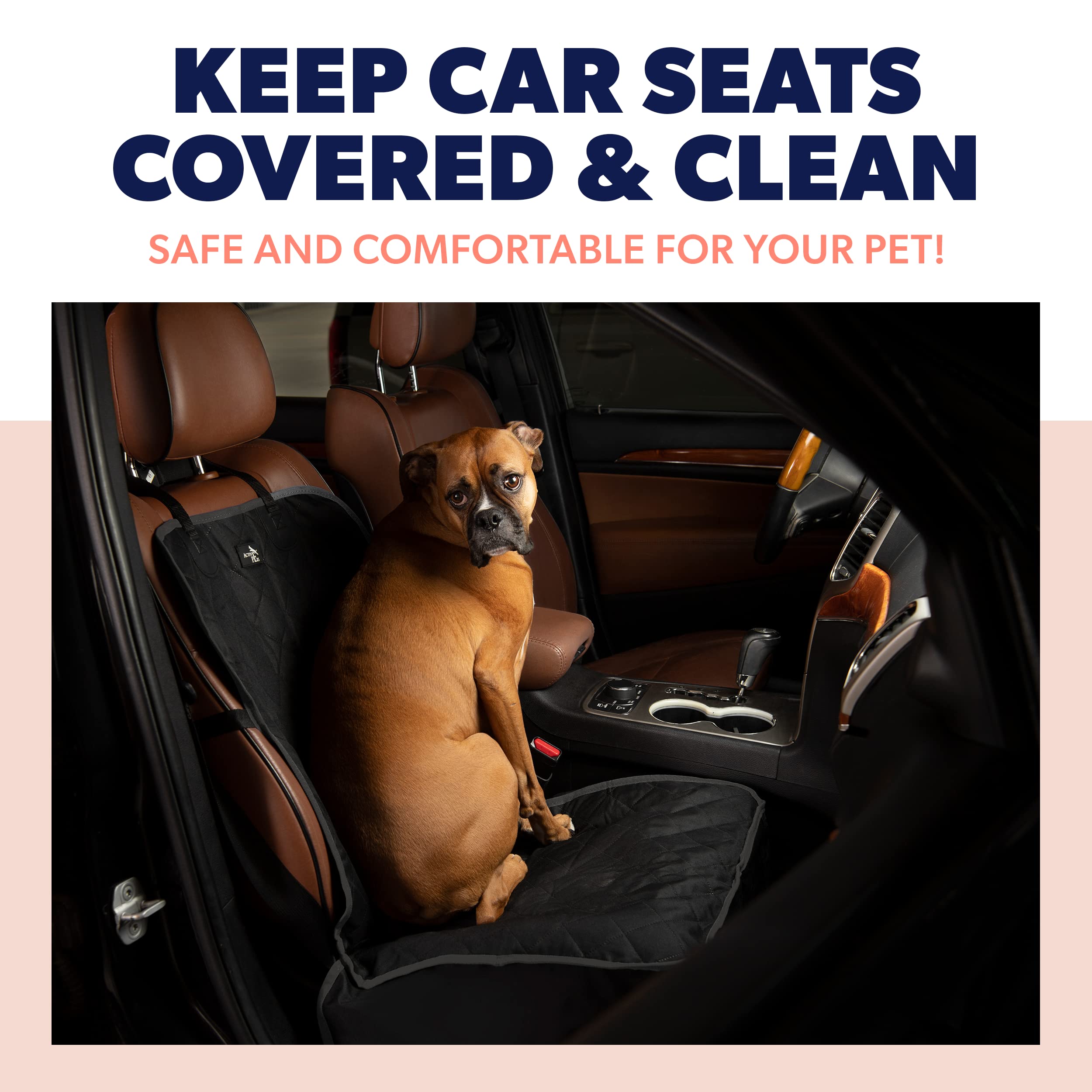 Active Pets front-seat cover with side flaps for edge protection across vehicles