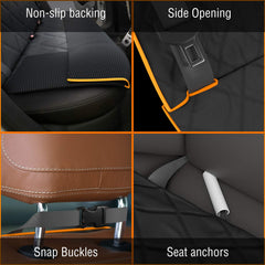 Active Pets orange cover with side flaps protects seat edges