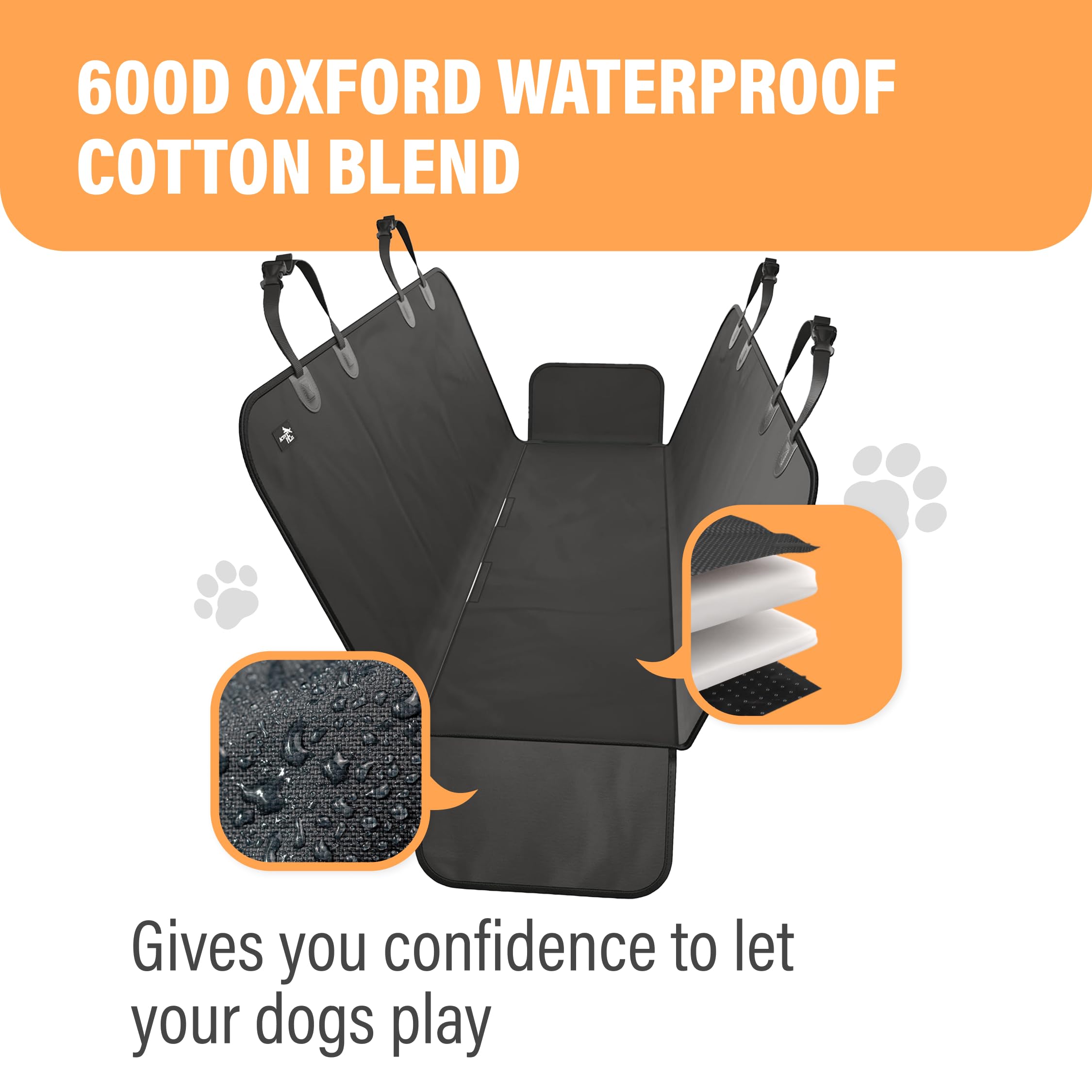 Active Pets side flaps provide full coverage for seating