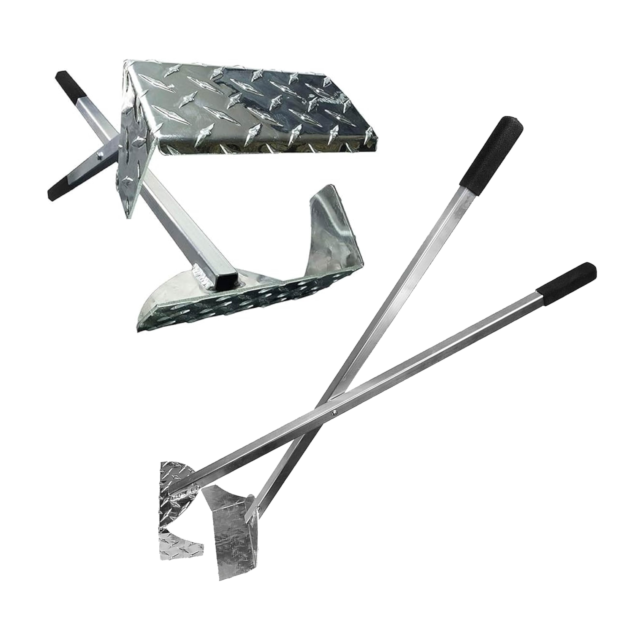 ActiveDogs pooper scooper large-dog diamond-tread aluminum cleans hard surfaces with controlled pickup