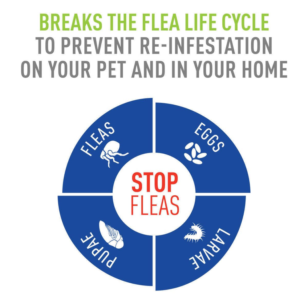 Adams spray trigger shown for easy, even application on pets.
