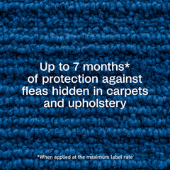 ADAMS Plus Flea & Tick Carpet Spray applied on carpet shows long-lasting protection up to seven months.
