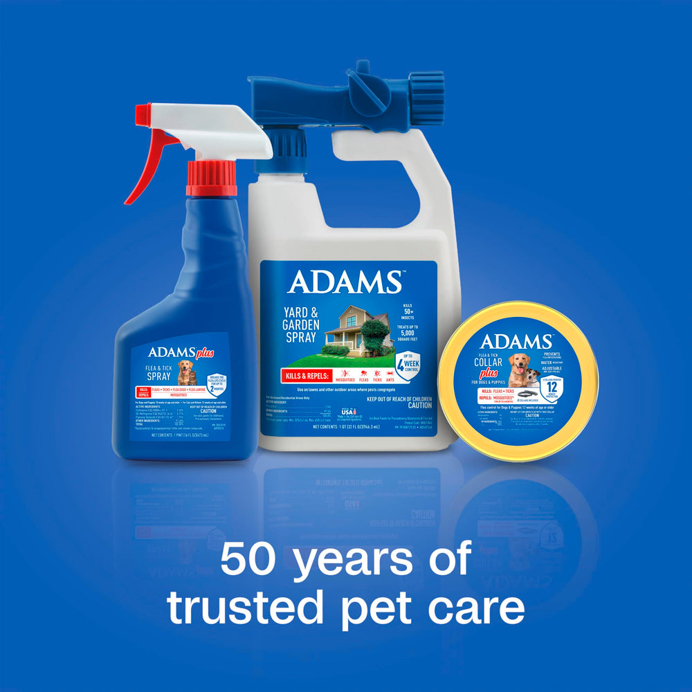 ADAMS Plus Spray permite espaciar tratamientos cada 8 días para perros y gatos.