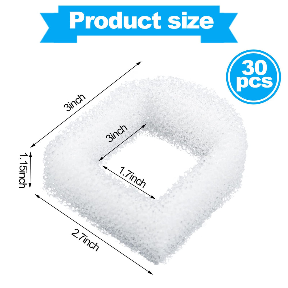 Adasea foam filter replacement pack preserves fountain flow and reduces clogs.