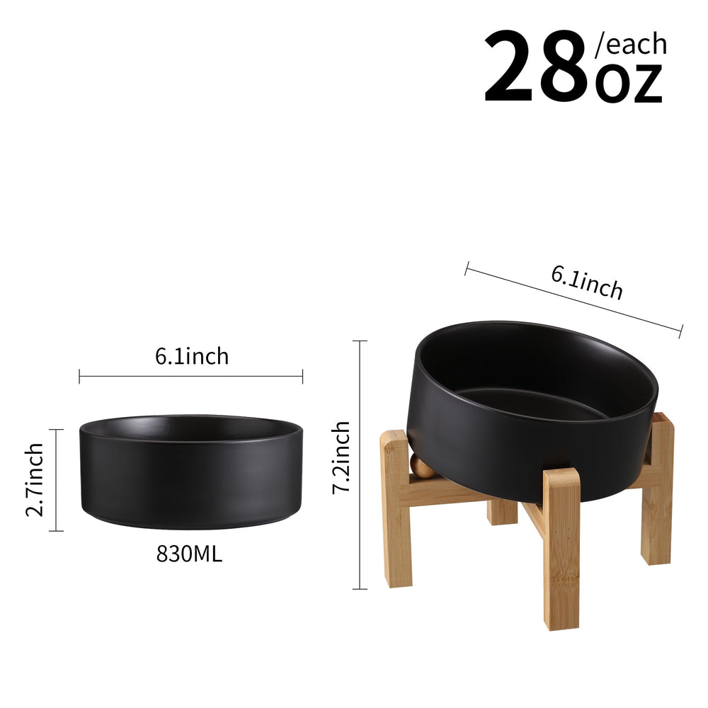 Addggo ceramic porcelain bowl with 3.6 cup capacity for dry or wet meals.