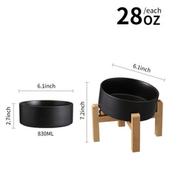 Addggo ceramic porcelain bowl with 3.6 cup capacity for dry or wet meals.