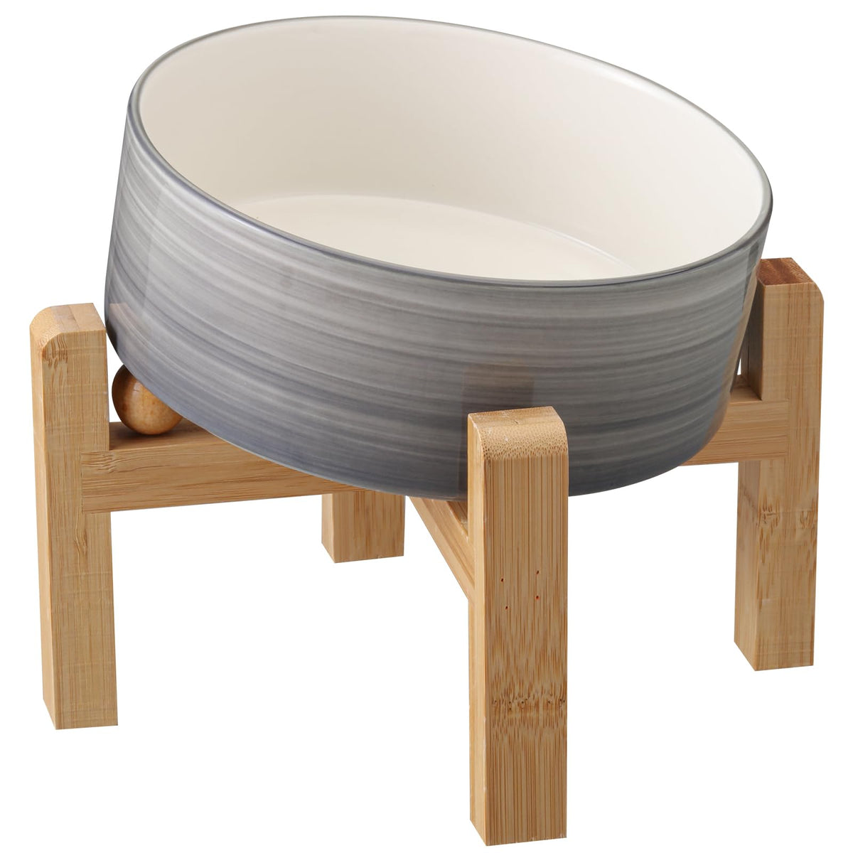 Addggo elevated tilted dog bowl on stand for ergonomic feeding and reduced mess