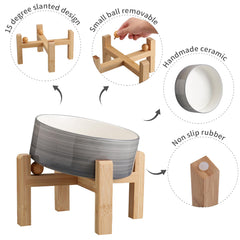 Addggo heavy-duty ceramic bowl resists tipping during enthusiastic eaters