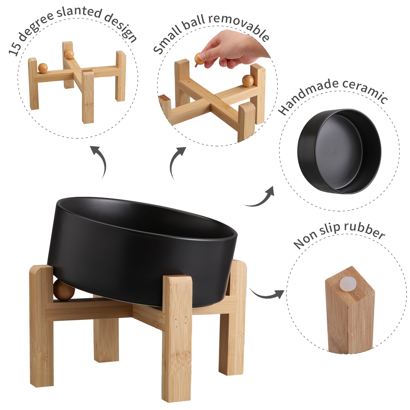 Addggo modern design bowl with stand complements boho and contemporary homes.