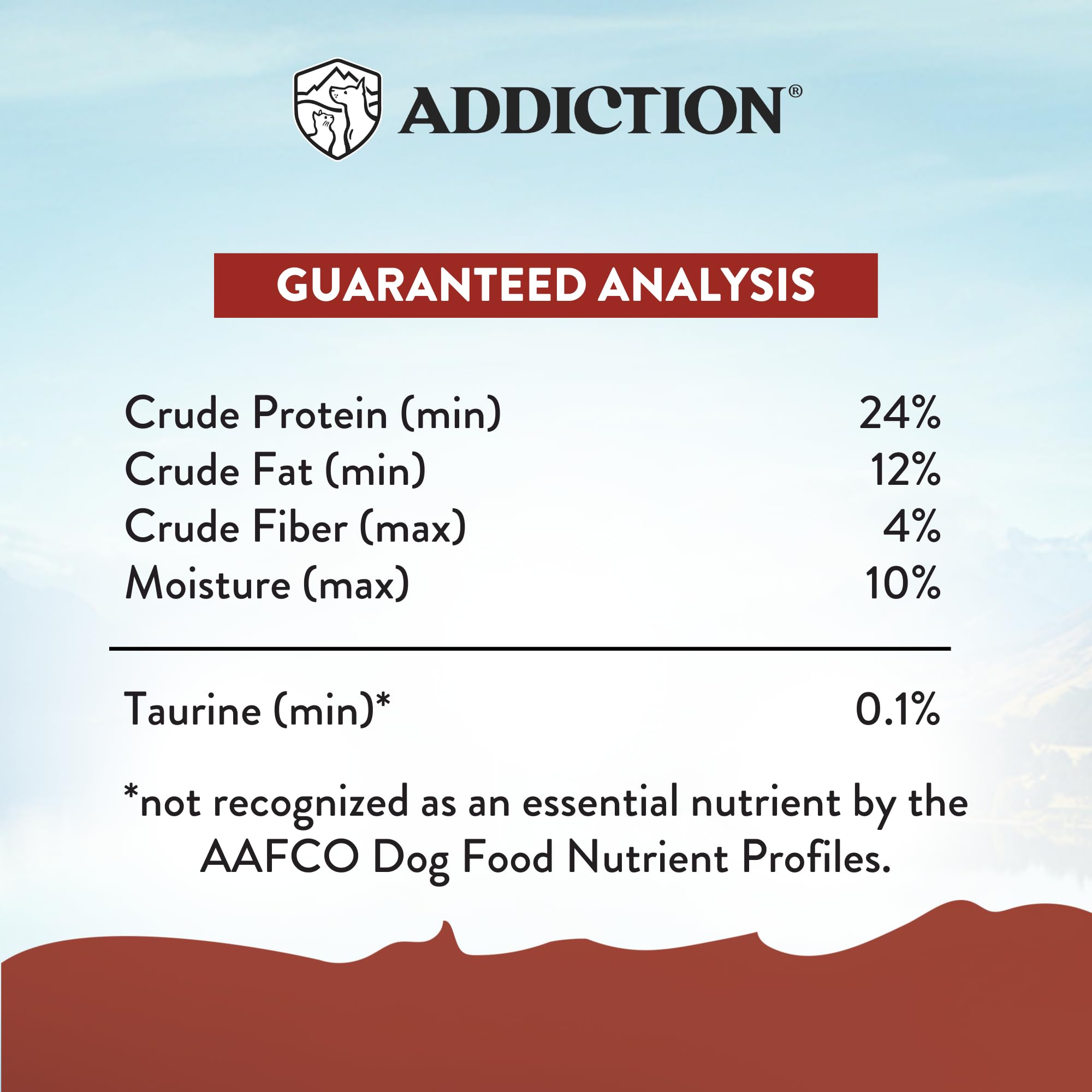 Addiction Viva La Venison natural flavor close-up reflects grain-free nutrition for all life stages.