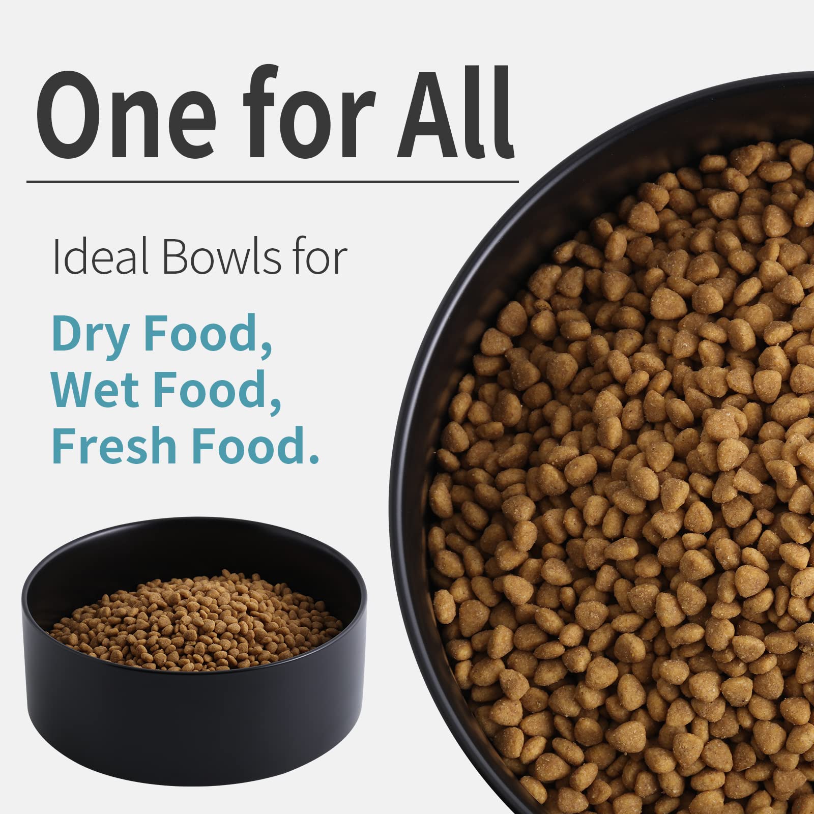 Addogyy non-slip base keeps the bowl steady during meals.