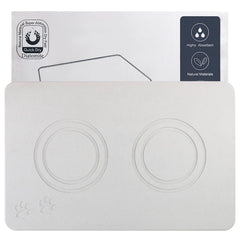 Addogyy stone mat 60x39cm quickly absorbs moisture for tidy feeding areas.