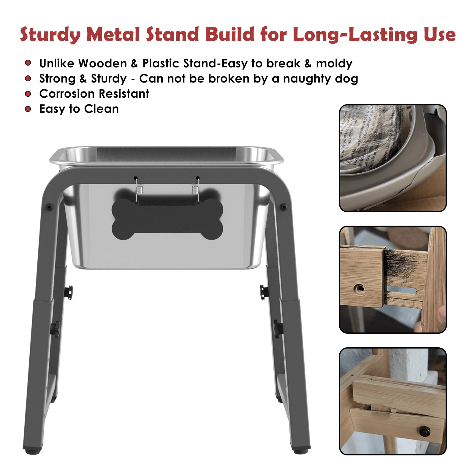 ADENGL anti-tip stand with non-slip base prevents spills for confident drinking.