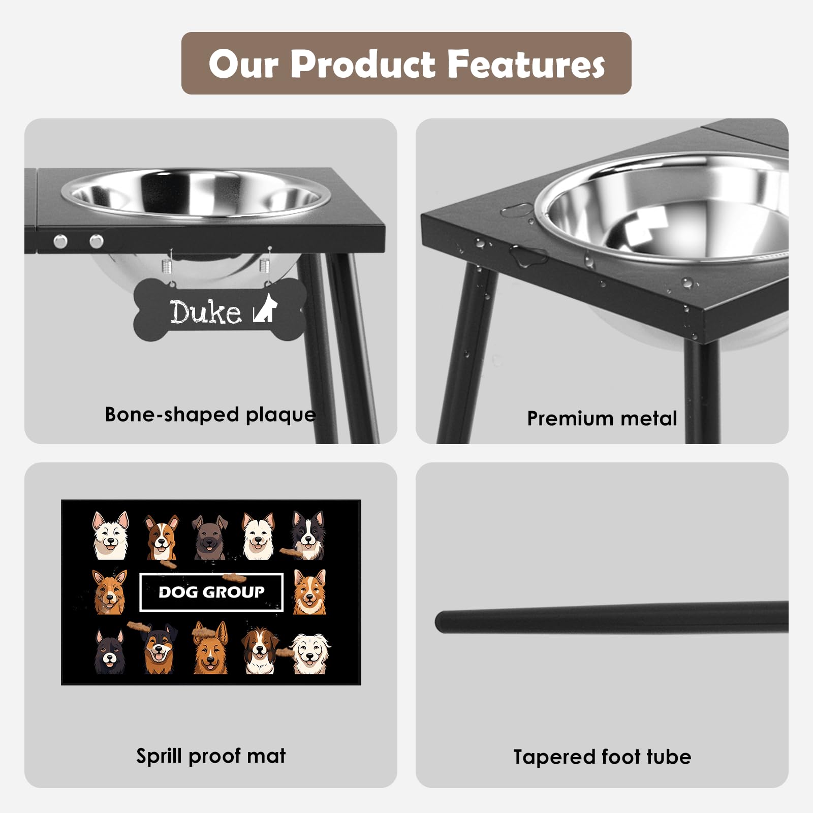 ADENGL 17-inch tall stand offers comfortable height for standing meals.