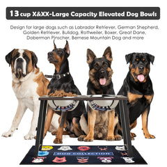ADENGL raised dog bowl shows four height settings for comfortable dining