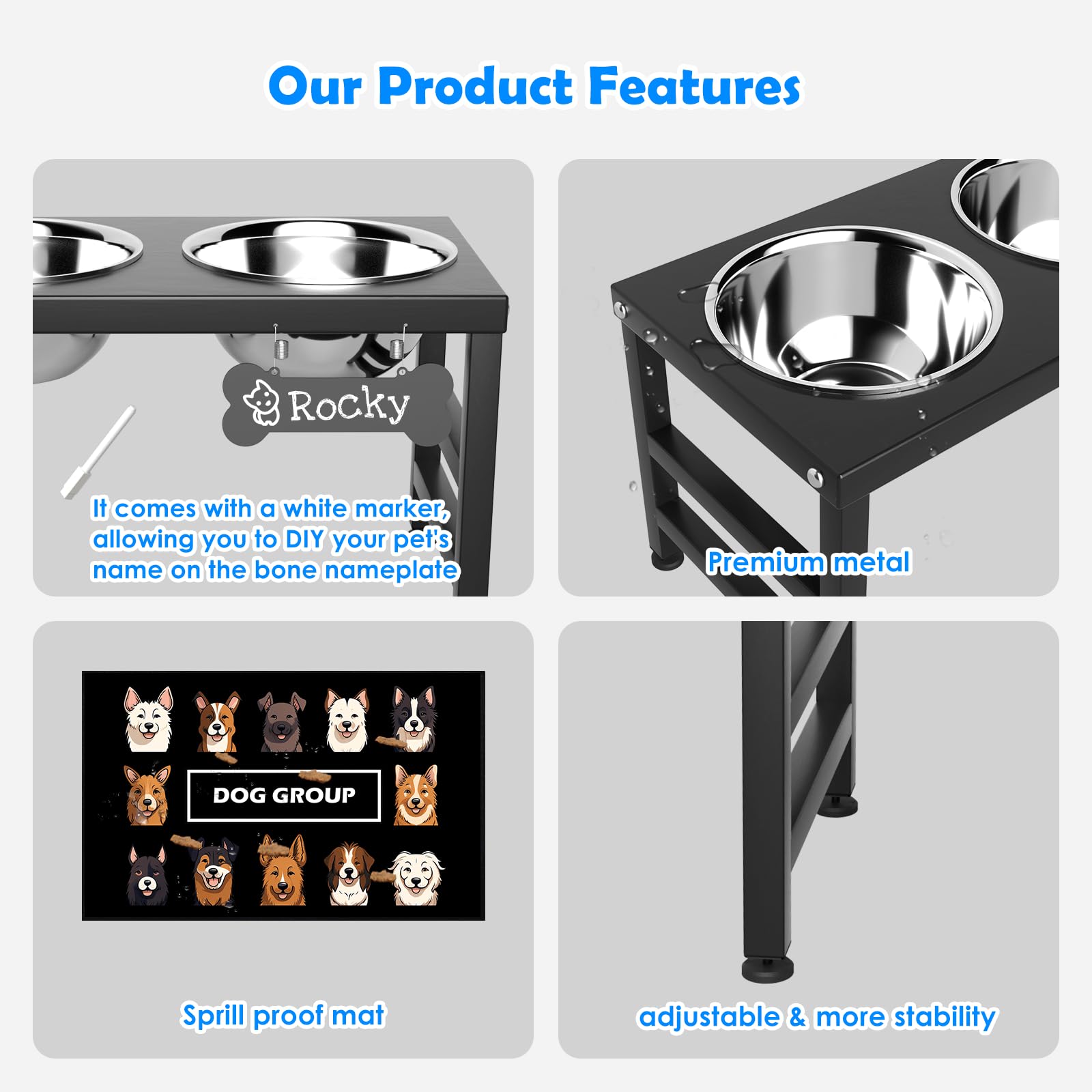 ADENGL dog feeder assembly shows quick setup in minutes