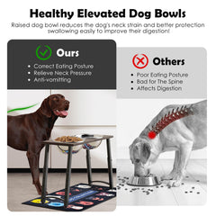 ADENGL dual 3000ml stainless steel bowls offer durable, easy-clean mealtime