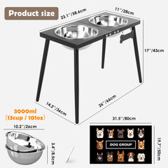 ADENGL easy-assembly dog bowl holder installs in minutes without tools.