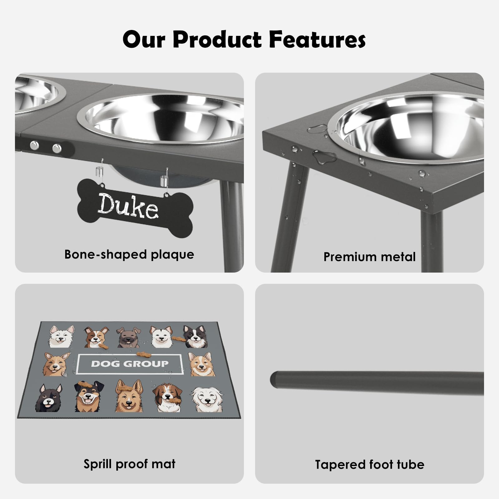 ADENGL non-slip feet keep bowls secure on various floor surfaces