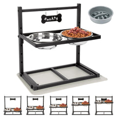 ADENGL elevated dog bowls with slow feeder promote slower meals