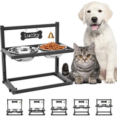 ADENGL elevated-dog-bowls-stand improves pet posture during meals for small and medium dogs