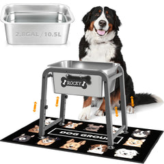 ADENGL elevated dog water bowl stand offers adjustable height for comfortable hydration.