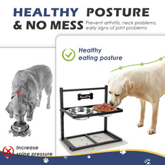 ADENGL five-height adjustable positions fit growing dogs and puppies