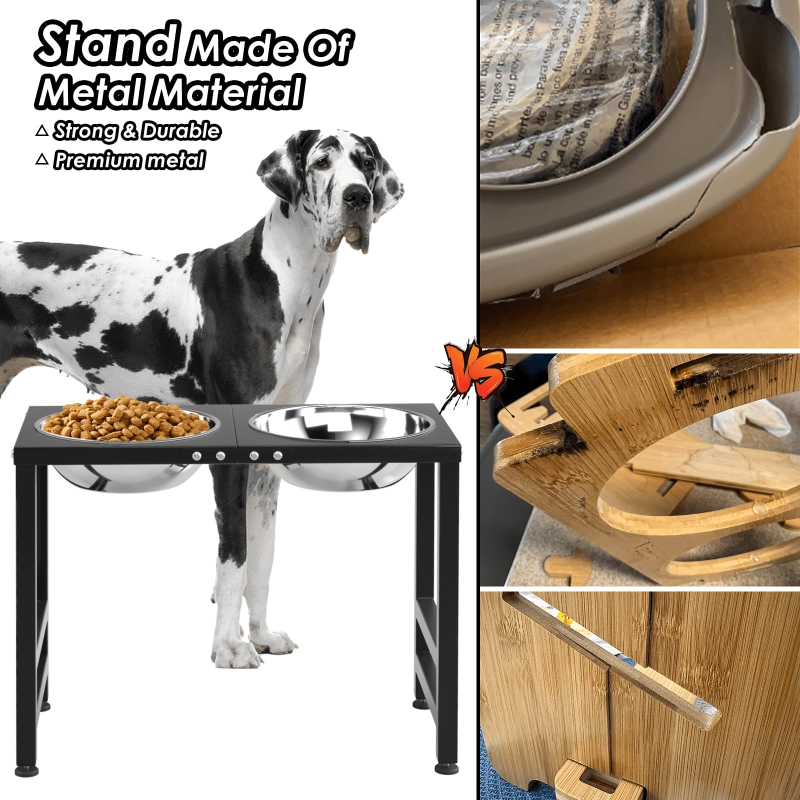 ADENGL non-slip feet stabilize the stand during meals.